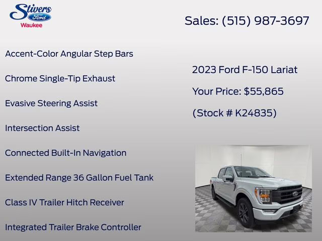 2023 Avalanche Gray Ford F-150 Lariat 4X4 Truck