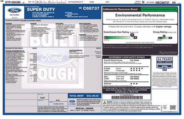 2022 Oxford White Ford Super Duty F-250 SRW XL 4X4 Truck