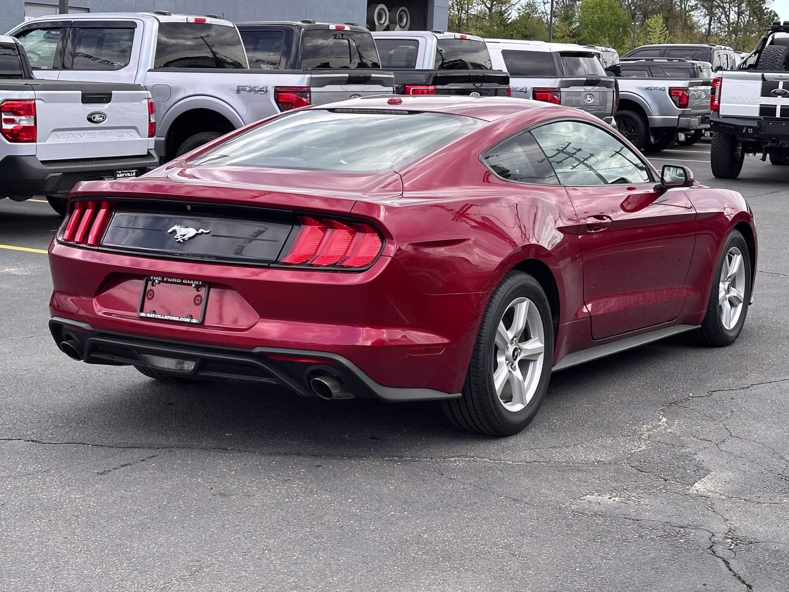 2019 Ruby Red Metallic Tinted Clearcoat Ford Mustang EcoBoost Fastback RWD Sedan