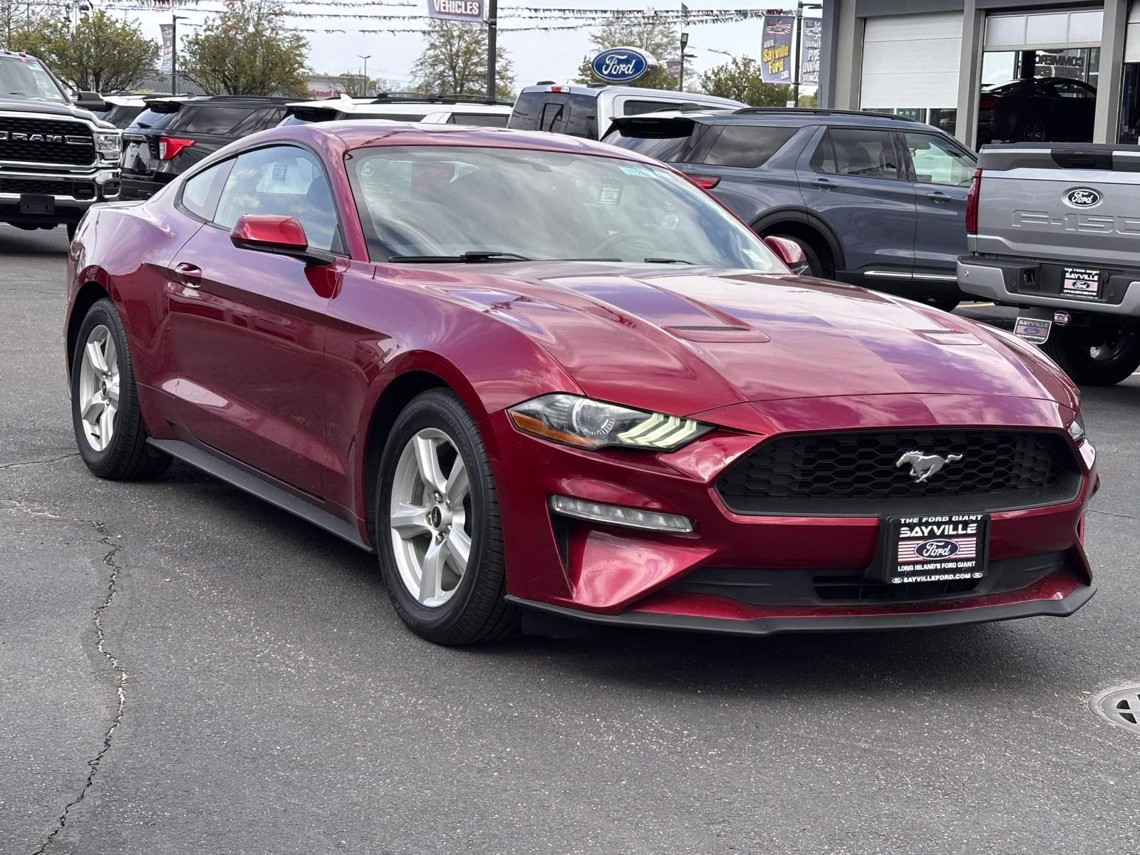 2019 Ruby Red Metallic Tinted Clearcoat Ford Mustang EcoBoost Fastback RWD Sedan