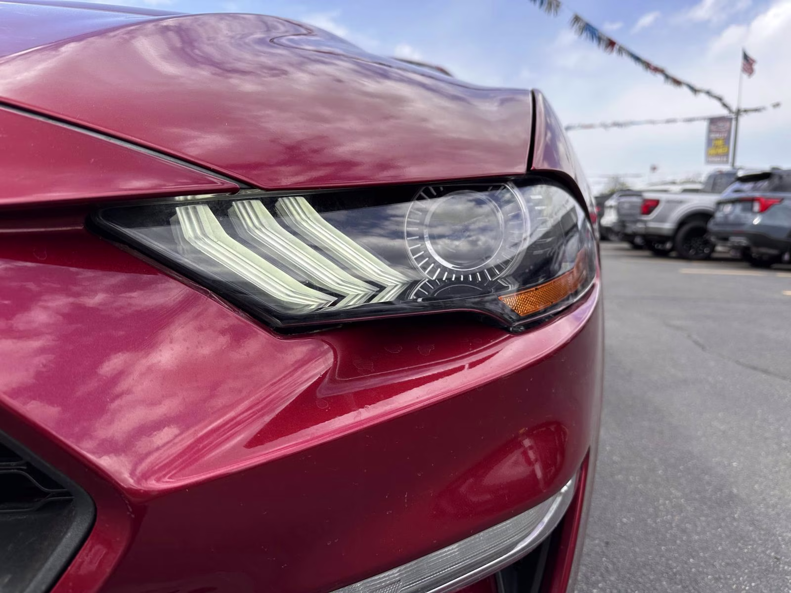 2019 Ruby Red Metallic Tinted Clearcoat Ford Mustang EcoBoost Fastback RWD Sedan