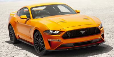 2019 Red Ford Mustang EcoBoost RWD Sedan
