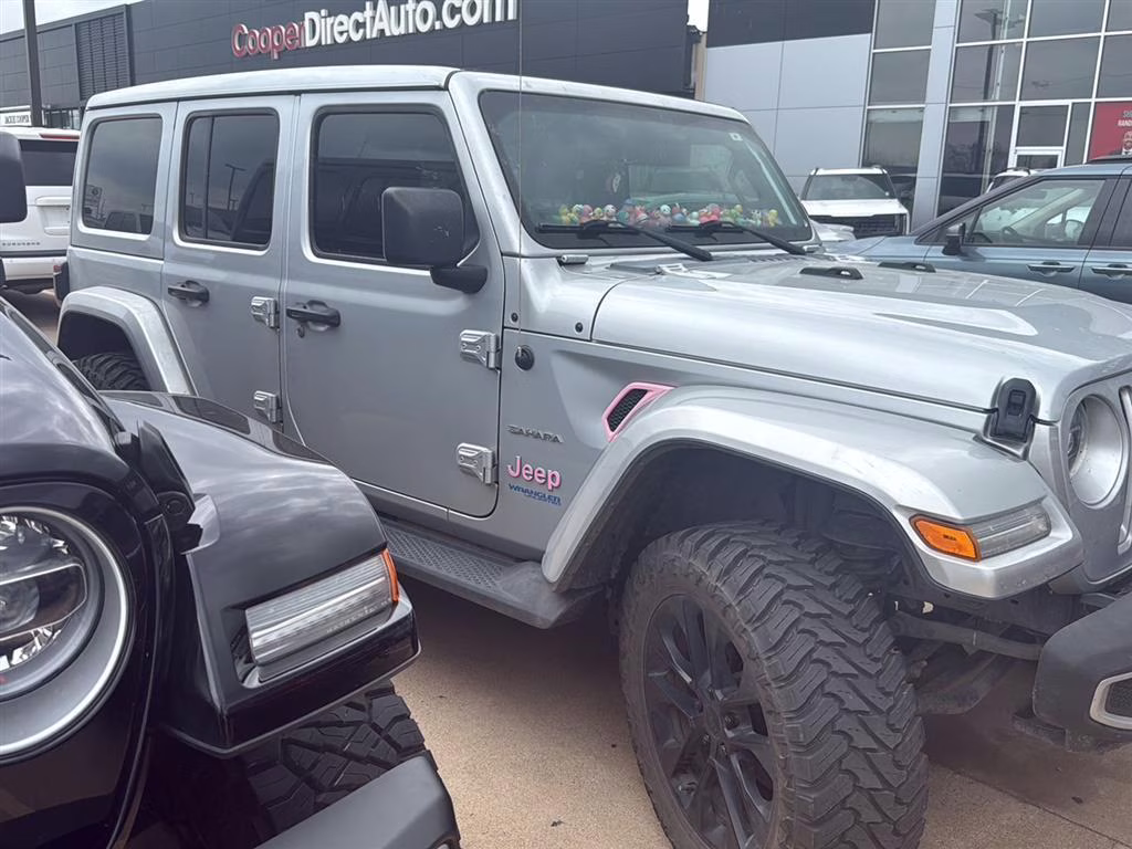 2022 Silver Zynith Clearcoat Jeep Wrangler 4xe Unlimited Sahara 4X4 SUV