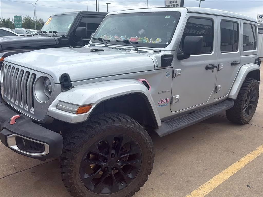 2022 Silver Zynith Clearcoat Jeep Wrangler 4xe Unlimited Sahara 4X4 SUV