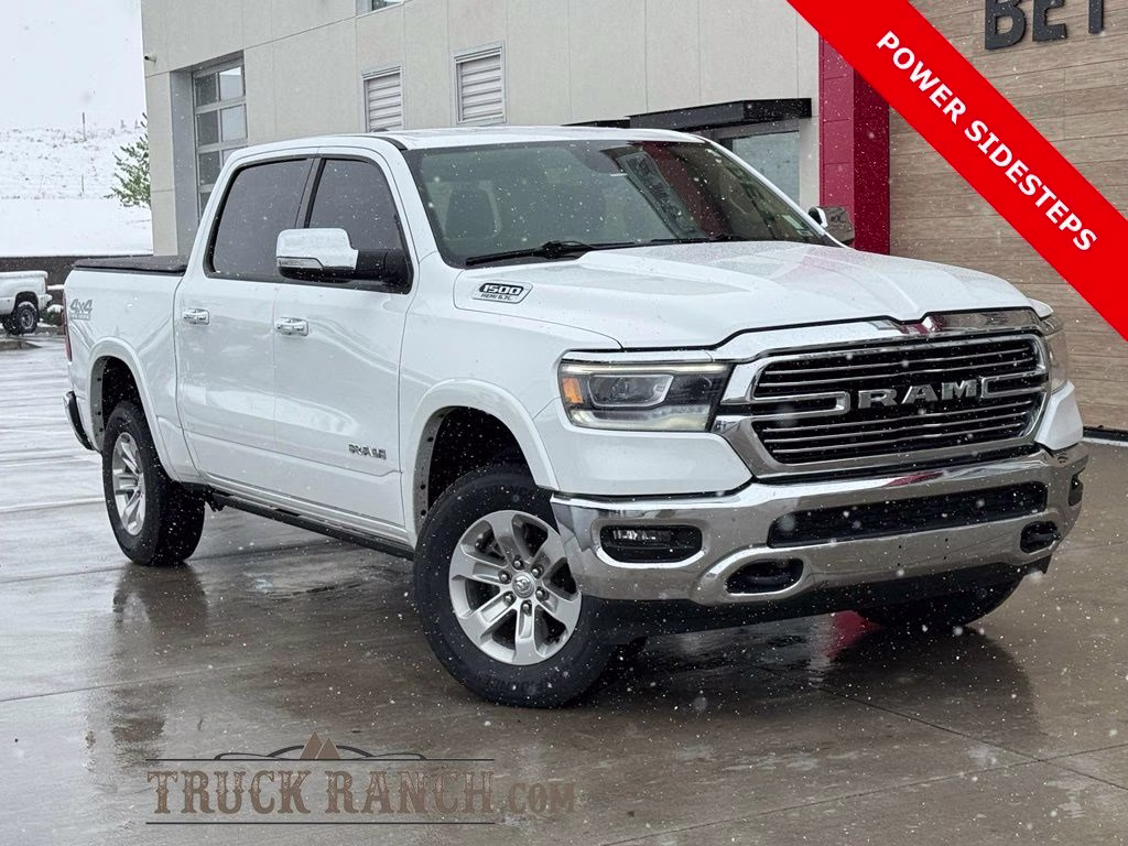 2020 Bright White Clearcoat Ram 1500 Laramie 4X4 Truck