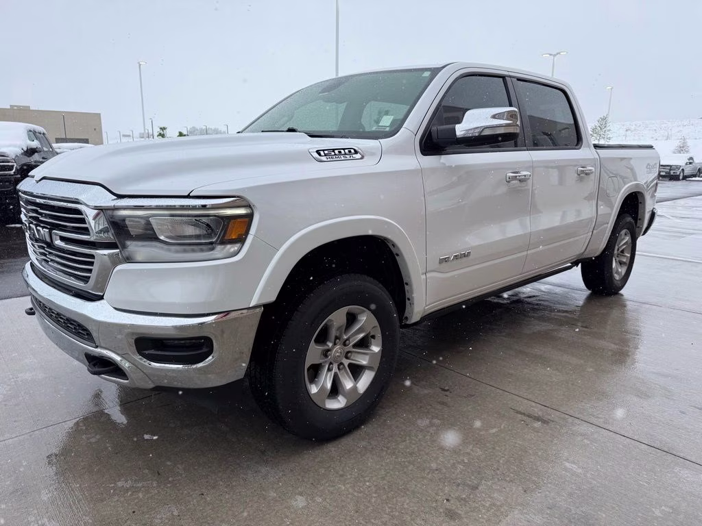 2020 Bright White Clearcoat Ram 1500 Laramie 4X4 Truck