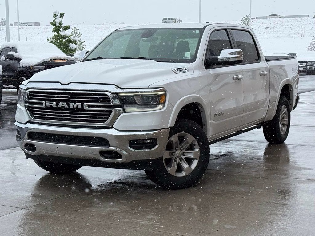 2020 Bright White Clearcoat Ram 1500 Laramie 4X4 Truck