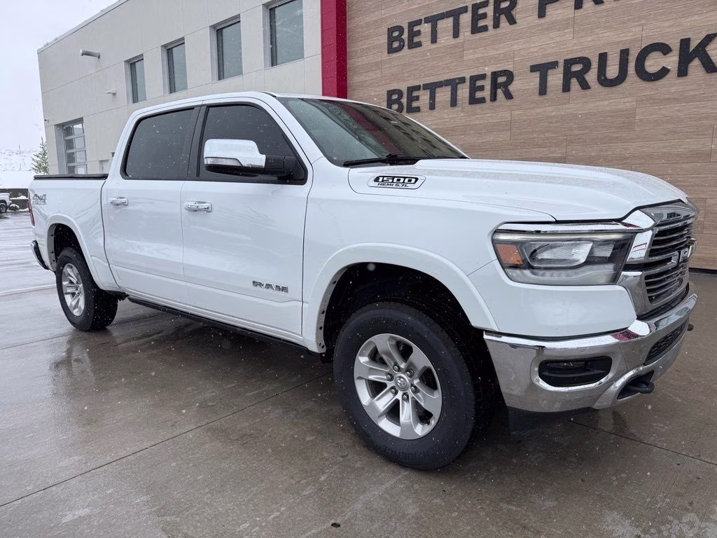 2020 Bright White Clearcoat Ram 1500 Laramie 4X4 Truck