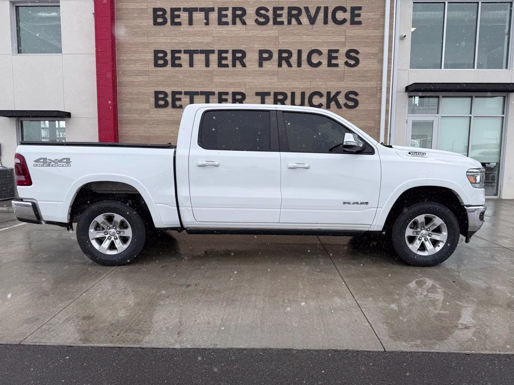 2020 Bright White Clearcoat Ram 1500 Laramie 4X4 Truck