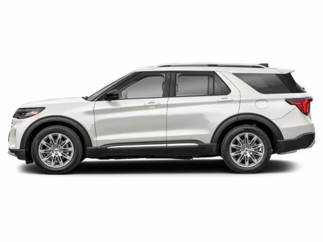 2026 Star White Metallic Tri-Coat Ford Explorer Platinum RWD SUV