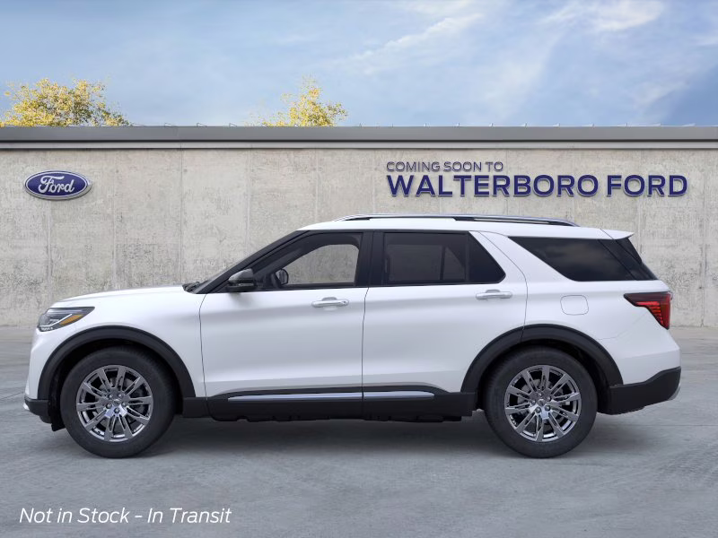 2026 Star White Metallic Tri-Coat Ford Explorer Platinum RWD SUV