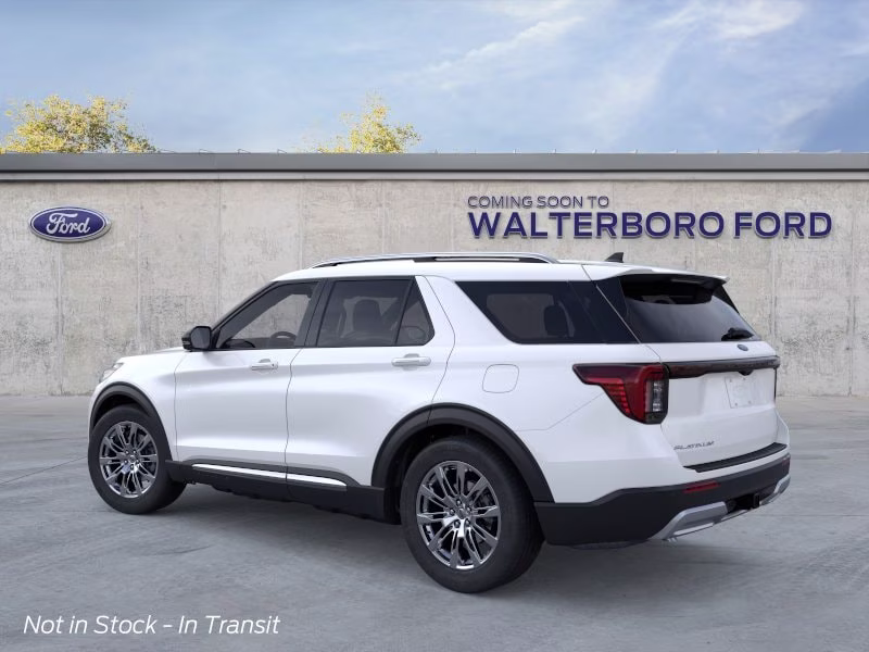 2026 Star White Metallic Tri-Coat Ford Explorer Platinum RWD SUV