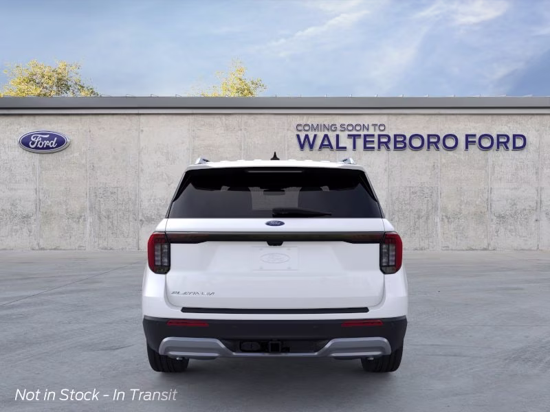 2026 Star White Metallic Tri-Coat Ford Explorer Platinum RWD SUV