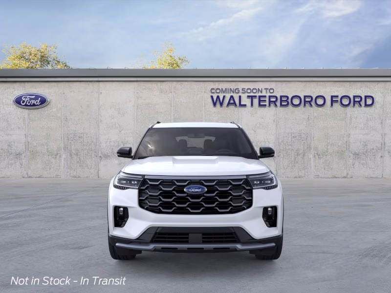 2026 Star White Metallic Tri-Coat Ford Explorer Platinum RWD SUV