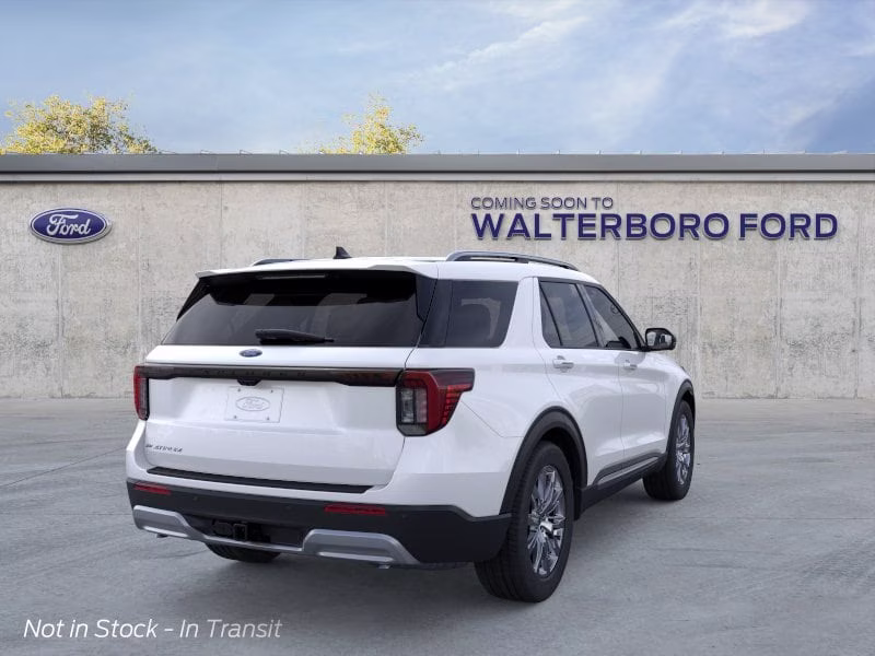 2026 Star White Metallic Tri-Coat Ford Explorer Platinum RWD SUV