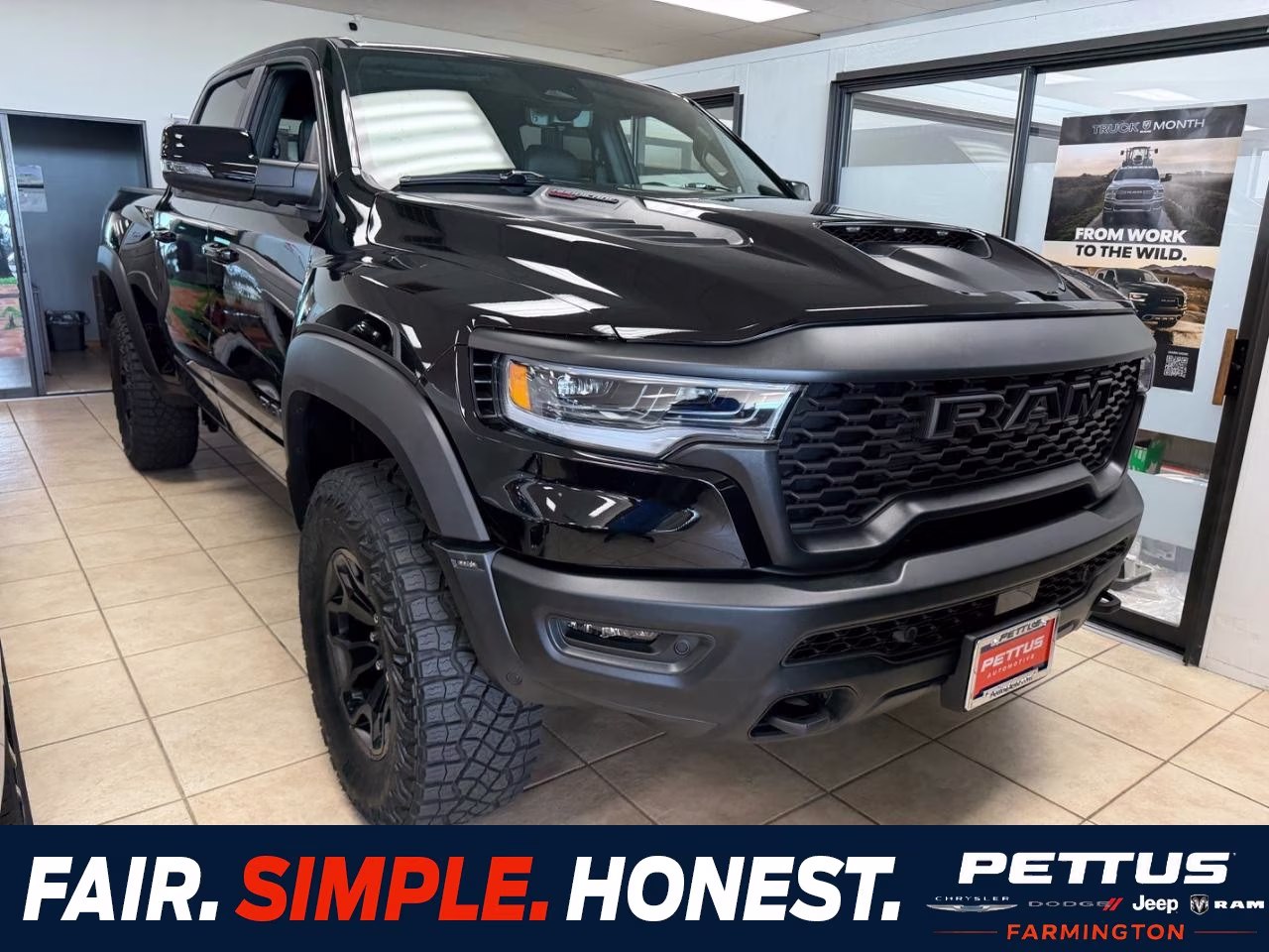 2026 Diamond Black Crystal Pearlcoat Ram 1500 RHO 4X4 Truck