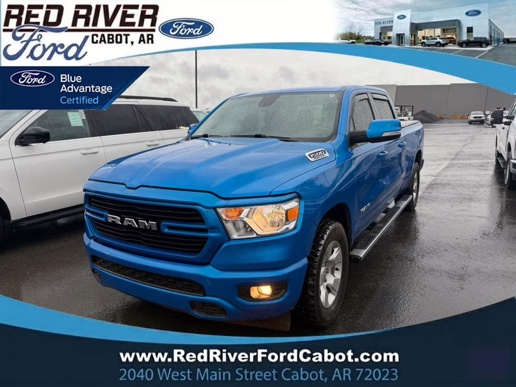 2021 Hydro Blue Pearlcoat Ram 1500 Big Horn 4X4 Truck
