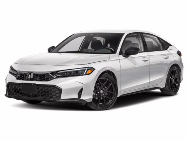 2026 Platinum White Pearl Honda Civic Sport FWD Hatchback