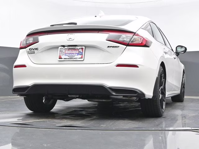 2026 Platinum White Pearl Honda Civic Sport FWD Hatchback