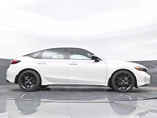 2026 Platinum White Pearl Honda Civic Sport FWD Hatchback