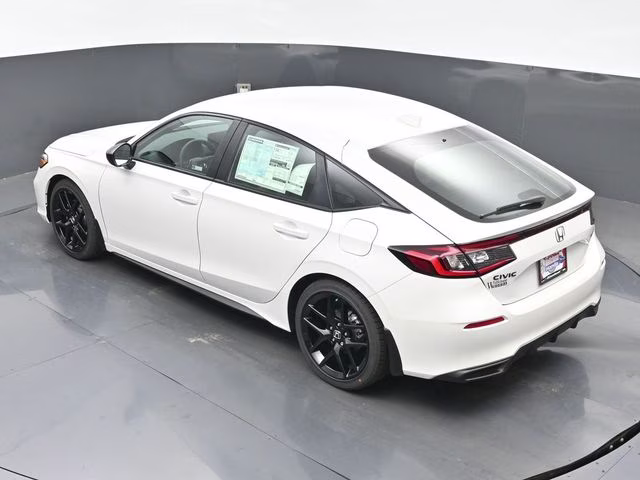 2026 Platinum White Pearl Honda Civic Sport FWD Hatchback
