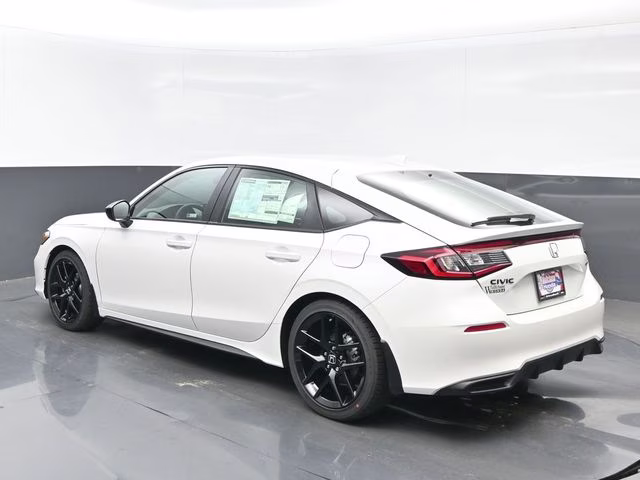 2026 Platinum White Pearl Honda Civic Sport FWD Hatchback