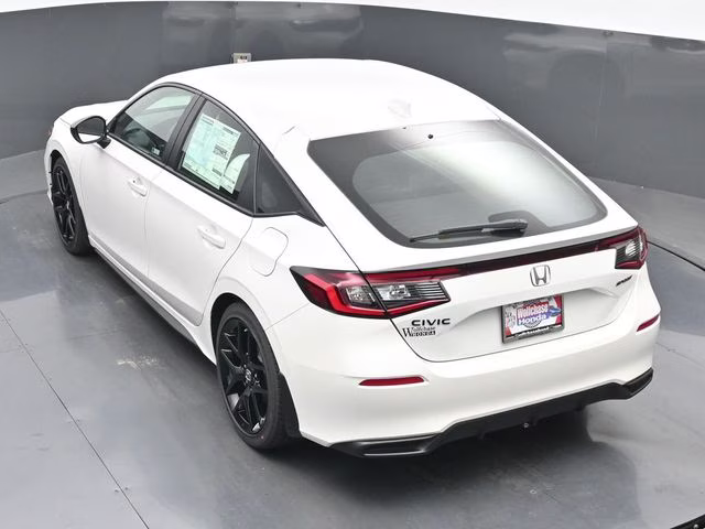 2026 Platinum White Pearl Honda Civic Sport FWD Hatchback