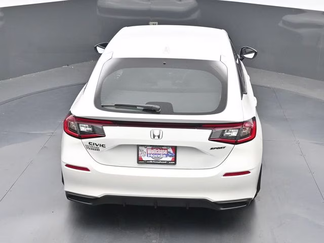 2026 Platinum White Pearl Honda Civic Sport FWD Hatchback