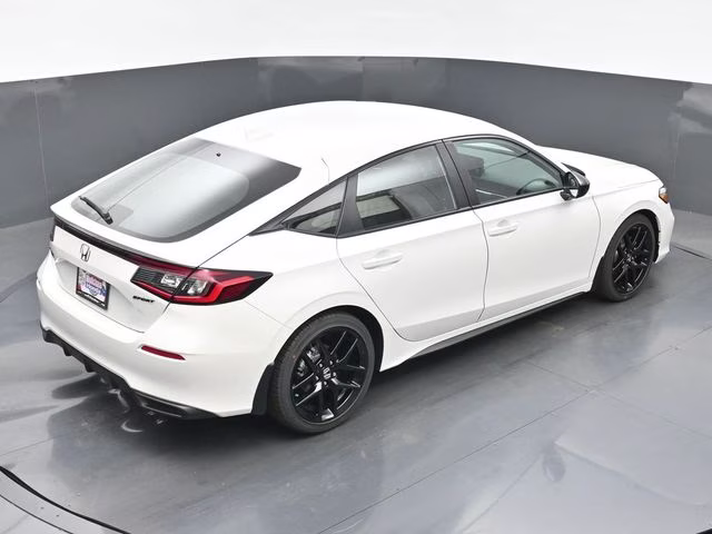 2026 Platinum White Pearl Honda Civic Sport FWD Hatchback