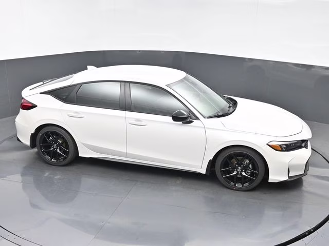 2026 Platinum White Pearl Honda Civic Sport FWD Hatchback