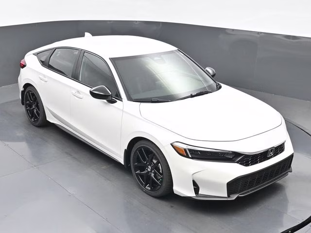 2026 Platinum White Pearl Honda Civic Sport FWD Hatchback