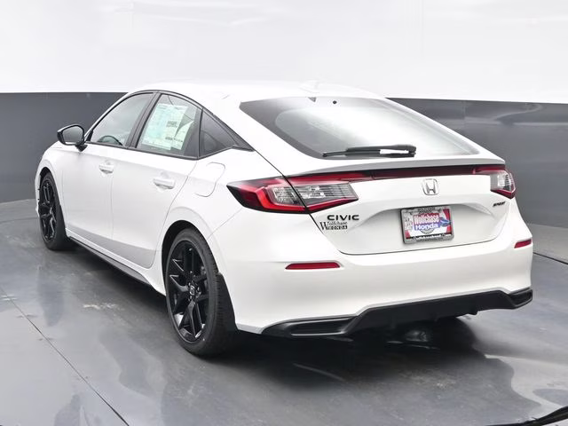 2026 Platinum White Pearl Honda Civic Sport FWD Hatchback
