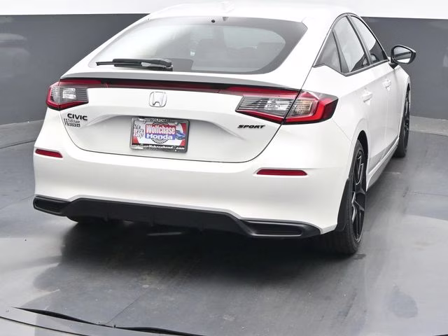 2026 Platinum White Pearl Honda Civic Sport FWD Hatchback