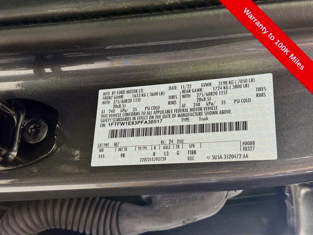 2023 Gray Metallic Ford F-150 Platinum 4X4 Truck