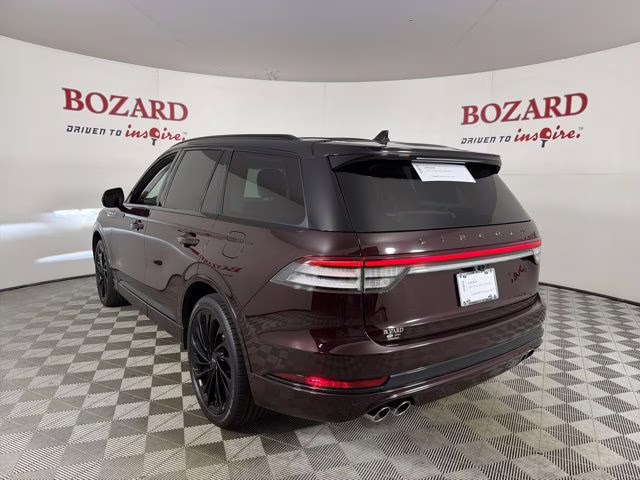 2024 Diamond Red Metallic Tinted Clearcoat Lincoln Aviator Black Label AWD SUV
