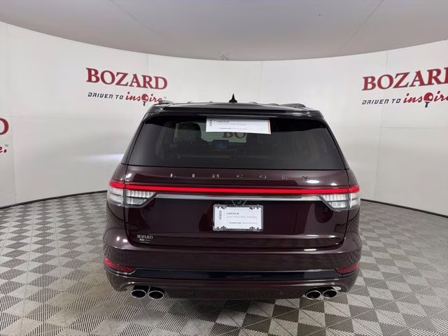2024 Diamond Red Metallic Tinted Clearcoat Lincoln Aviator Black Label AWD SUV