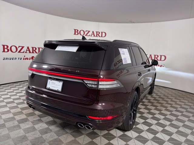 2024 Diamond Red Metallic Tinted Clearcoat Lincoln Aviator Black Label AWD SUV