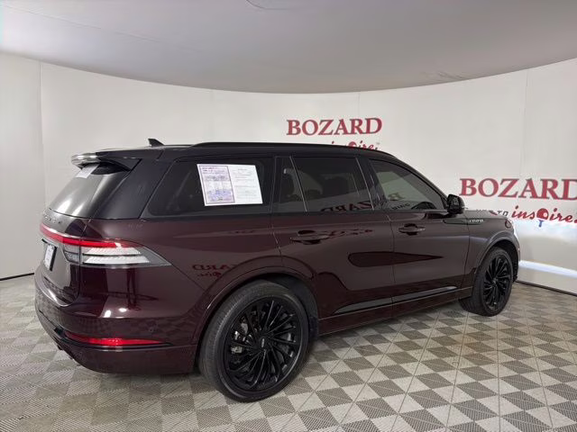 2024 Diamond Red Metallic Tinted Clearcoat Lincoln Aviator Black Label AWD SUV