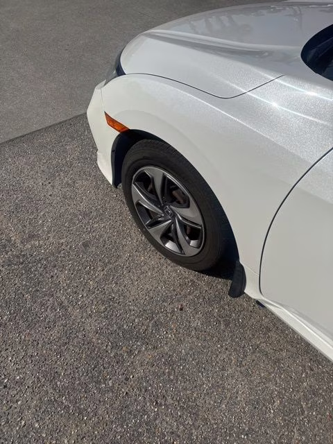 2019 White Honda Civic LX FWD Sedan