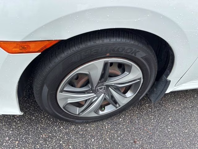2019 White Honda Civic LX FWD Sedan