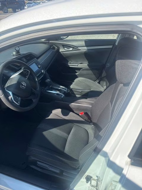 2019 White Honda Civic LX FWD Sedan