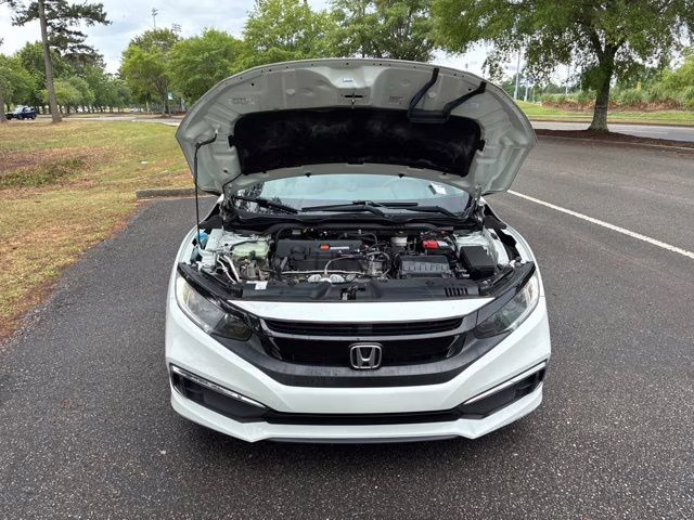 2019 White Honda Civic LX FWD Sedan