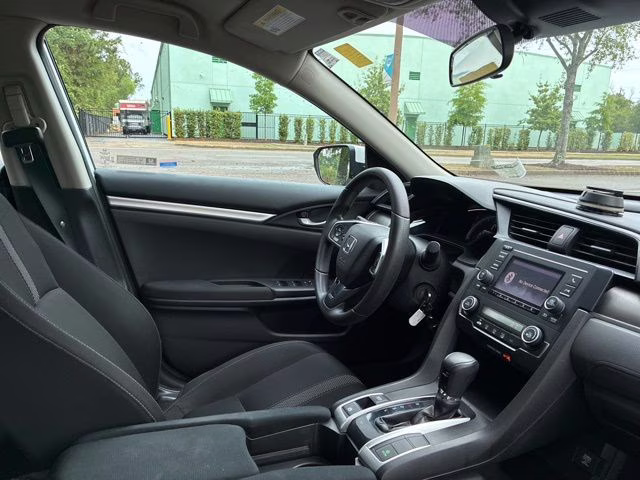 2019 White Honda Civic LX FWD Sedan