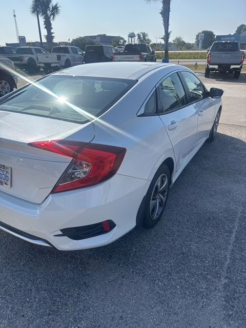2019 White Honda Civic LX FWD Sedan