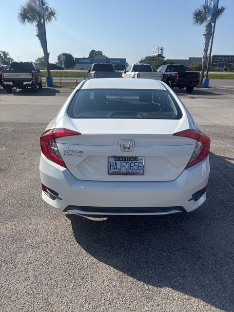 2019 White Honda Civic LX FWD Sedan