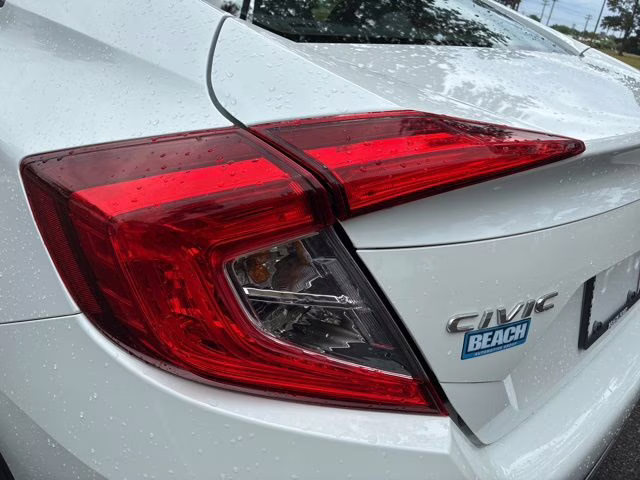 2019 White Honda Civic LX FWD Sedan