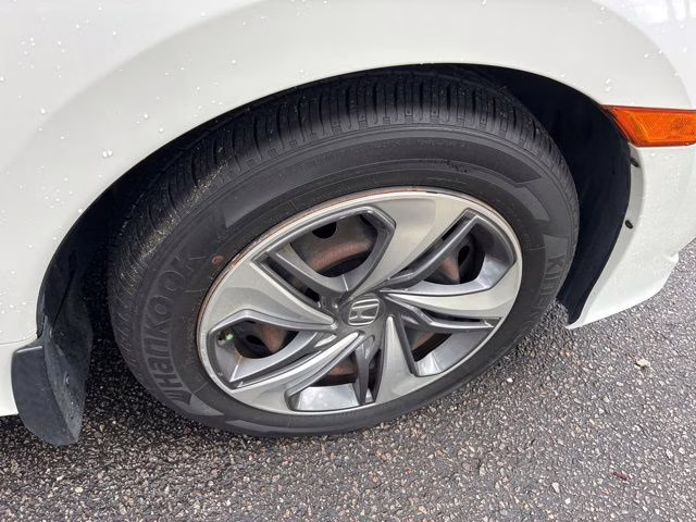 2019 White Honda Civic LX FWD Sedan