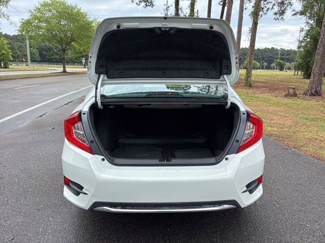 2019 White Honda Civic LX FWD Sedan