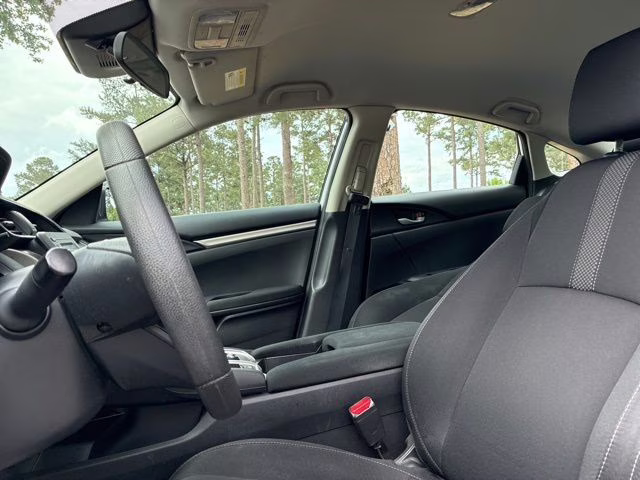 2019 White Honda Civic LX FWD Sedan