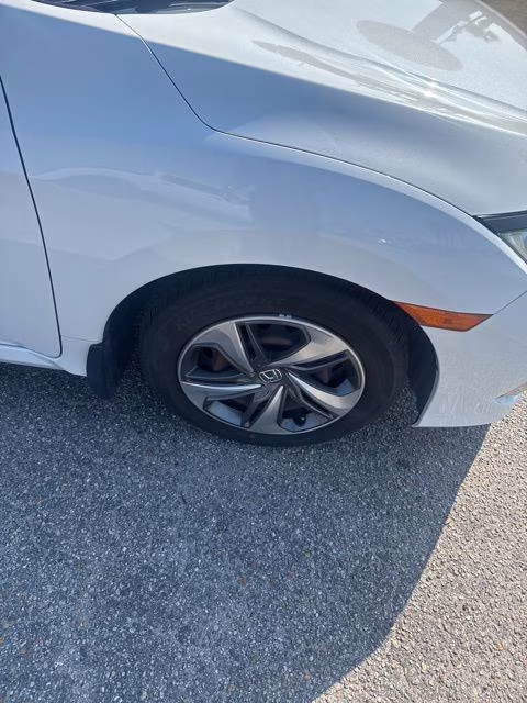 2019 White Honda Civic LX FWD Sedan